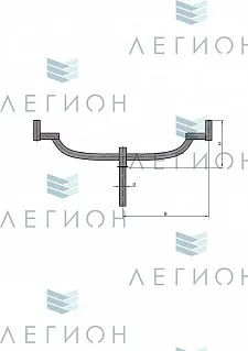 К41-0,8-1,5-0-5 кронштейн двухрожковый